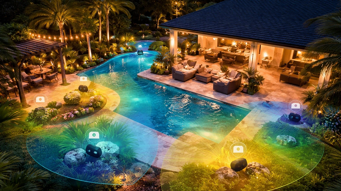 Outdoor Audio Coverage Design Patio Pool Outdoor Audio Coverage Design Patio Pool