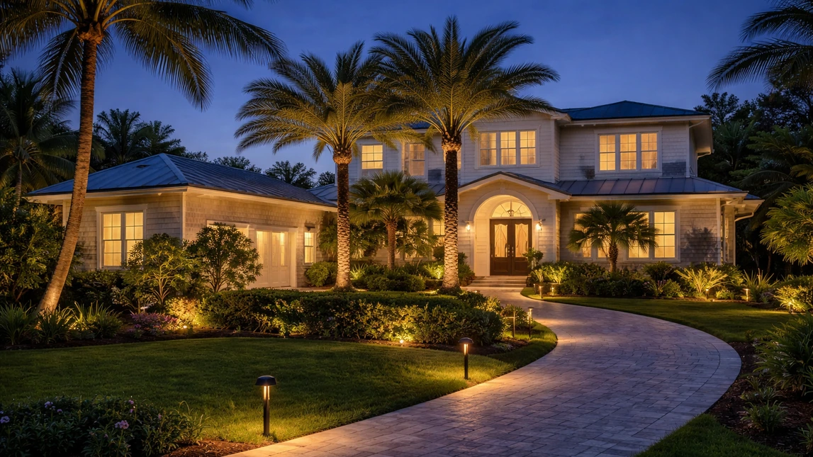 Outdoor Lighting Property Based Design Front Walk Entry