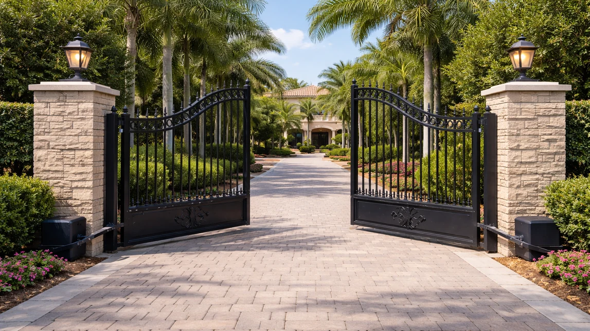 Swinging Automatic Gate Estate Entrance Swinging Automatic Gate Estate Entrance