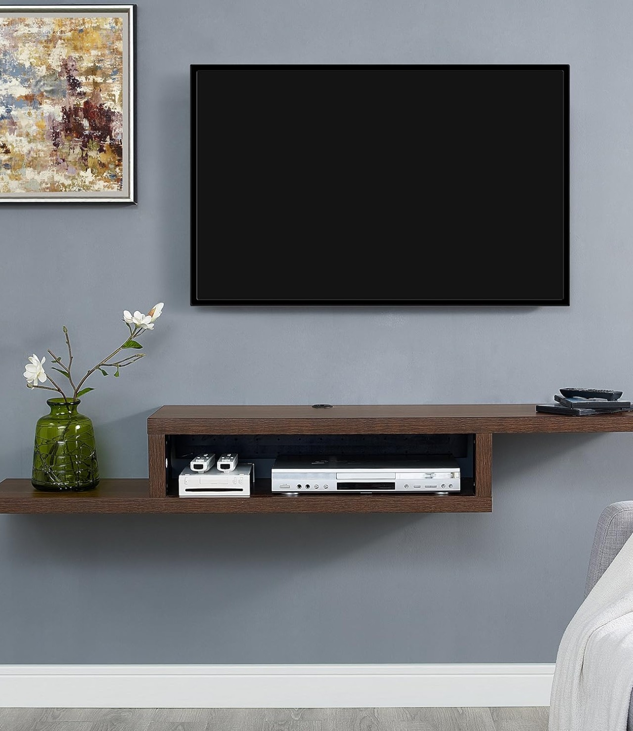 Tv Wall Mounting With Peripheral Device
